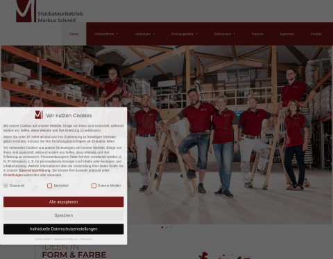 Website-Vorschau von Stuckateur Schmid