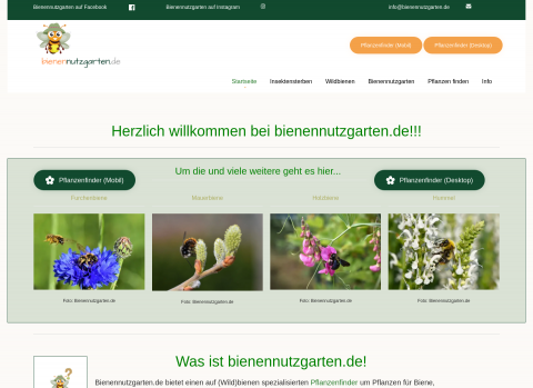 Anteprima del sito di (Wild)Bienenfreundlicher Pflanzenfinder