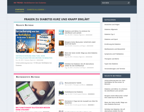 Website-Vorschau von Diabeteswelt