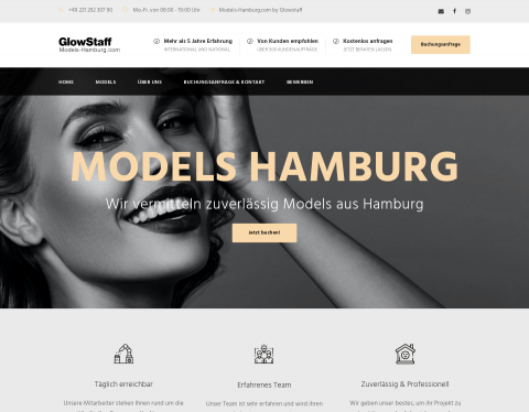Website-Vorschau von Models-Hamburg