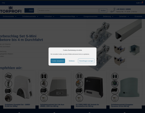 Website-Vorschau von Torprofi-Shop