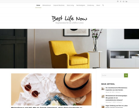 Website-Vorschau von Best Life Now ? Inspirationen für ein erfüllte