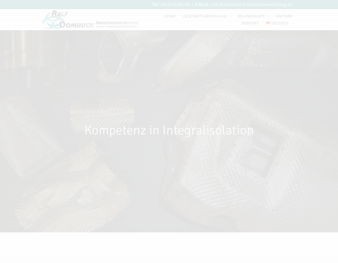 Website-Vorschau von Ralf Dominick Industrievertretung