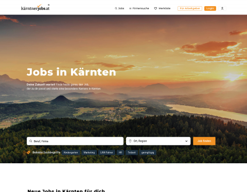 Website-Vorschau von Stellenangebote in Kärnten