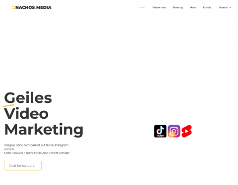 Website-Vorschau von Nachos.Media Videoproduktion