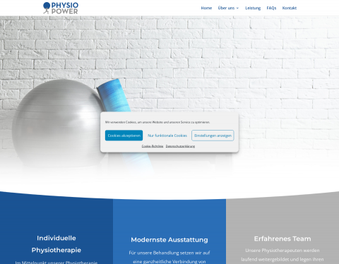 Website-Vorschau von Physio Power