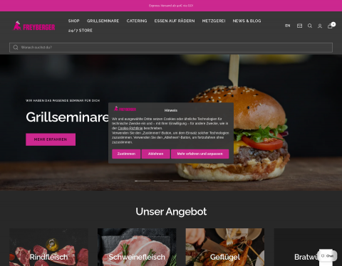 Website-Vorschau von Metzgerei Freyberger KG