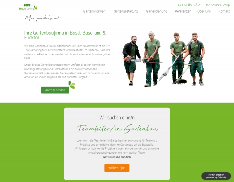 Website-Vorschau von Gartenbaufirma für Gartengestaltung