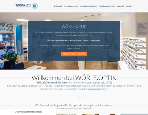 Website-Vorschau von WÖRLE.OPTIK SehkraftCentrum Mu?nchen GmbH