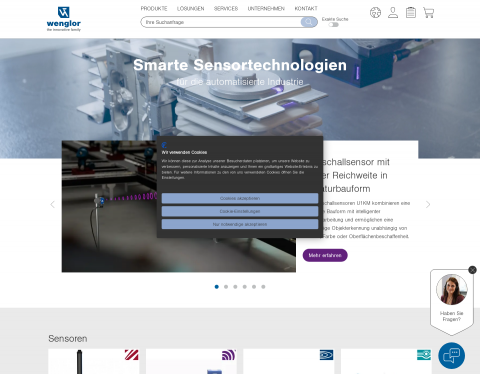 Website-Vorschau von Wenglor Sensoric GmbH