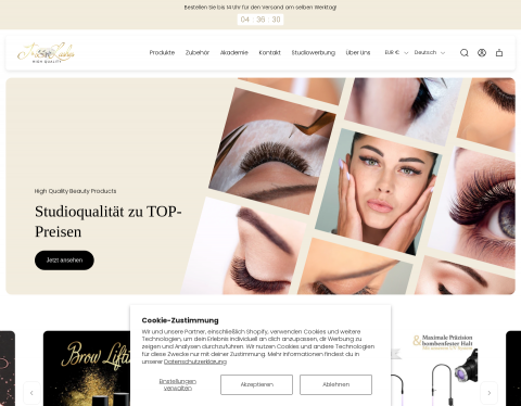 Website-Vorschau von J&B Lashes