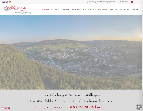 Website-Vorschau von Kurhotel Hochsauerland