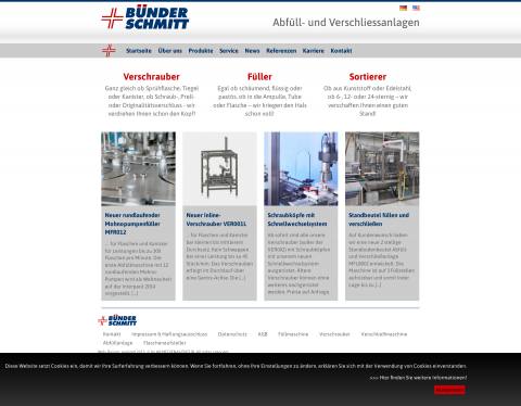 Website-Vorschau von Bünder & Schmitt Maschinenbau GmbH