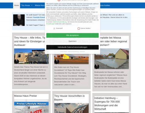 Website-Vorschau von Die Hausbau Anleitungen vom Bauherrn