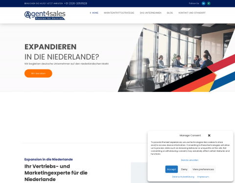 Website-Vorschau von Agent4sales - Passion für Vertrieb