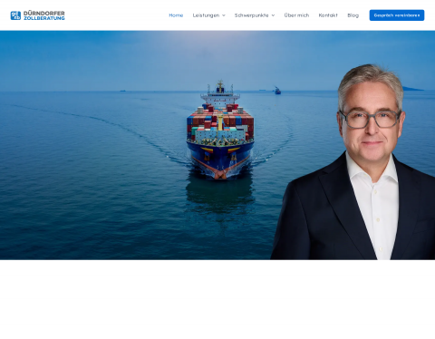 Website-Vorschau von Zollrecht für den internationalen Wettbewerb