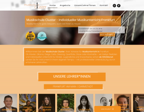 Website-Vorschau von Musikschule Cluster