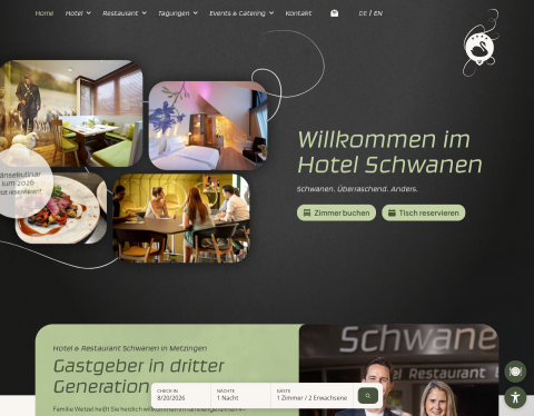 Website-Vorschau von Hotel & Restaurant Schwanen