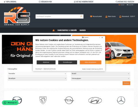 Website-Vorschau von Original KFZ Zubehör