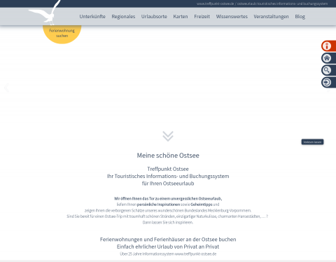 Website-Vorschau von Treffpunkt-Ostsee - Meine schöne Ostsee