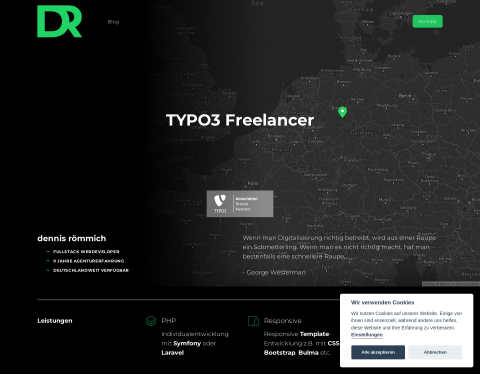 Website-Vorschau von TYPO3 Freelancer Dennis Römmich
