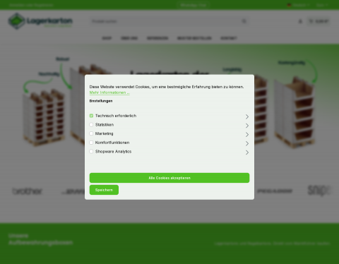 Website-Vorschau von Lagerkarton Systembox GmbH