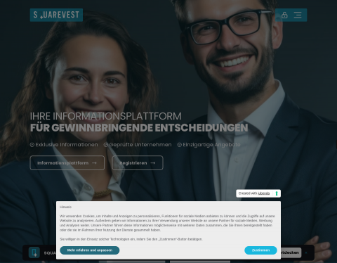 Website-Vorschau von SQUAREVEST AG