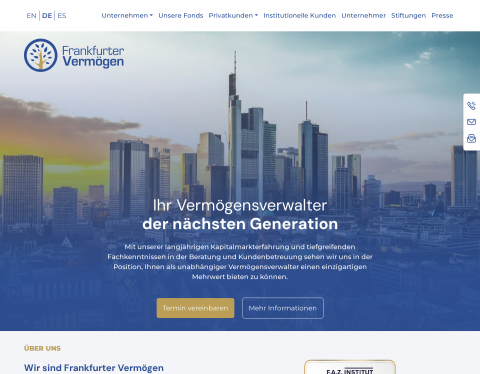 Website-Vorschau von Frankfurter Vermögen Ag