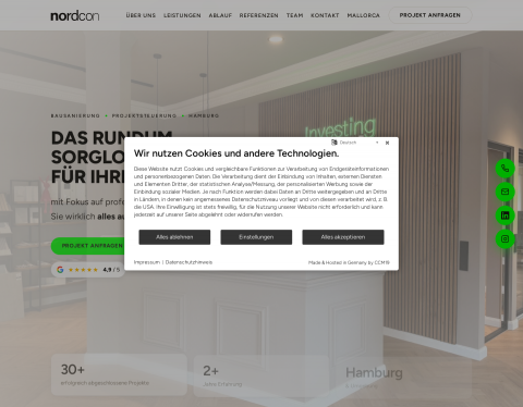 Website-Vorschau von Sanierungen in Hamburg