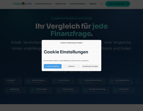Website-Vorschau von Finanz Land