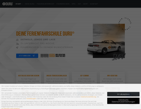 Website-Vorschau von Ferienfahrschule DURU GmbH