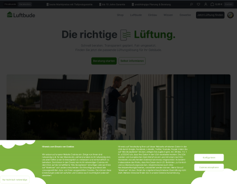Website-Vorschau von Luftbude