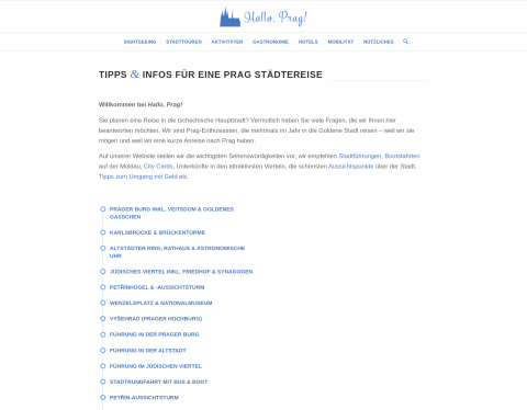 Website-Vorschau von Hallo Prag