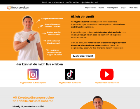 Website-Vorschau von Kryptowelten
