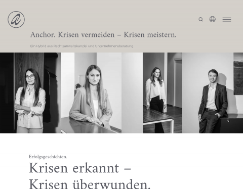 Website-Vorschau von Anchor Rechtsanwaltsgesellschaft mbH