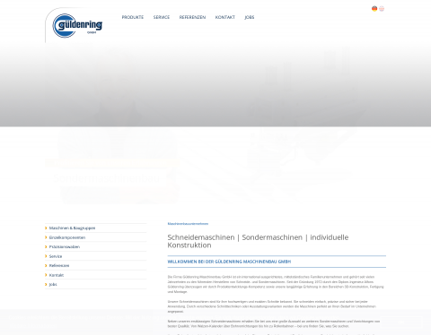 Website-Vorschau von Güldenring Maschinenbau GmbH
