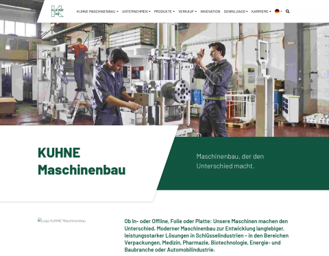 Website-Vorschau von KUHNE Maschinenbau