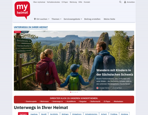 Website-Vorschau von MyHeimat.de