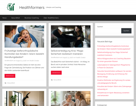 Website-Vorschau von Healthformers