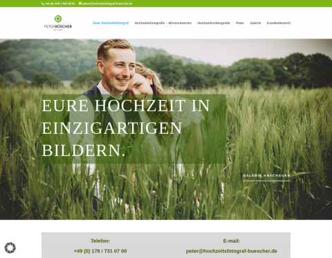 Website-Vorschau von Hochzeitsfotograf Peter Büscher