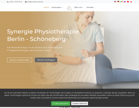 Website-Vorschau von Synergie Physiotherapie Berlin Schöneberg