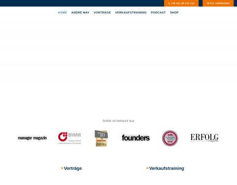 Website-Vorschau von André May Verkaufstraining