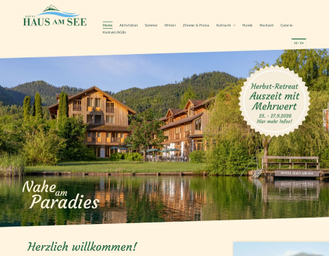 Website-Vorschau von Ferienhotel Haus am See