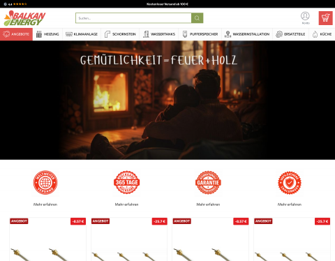 Website-Vorschau von BalkanEnergy - alles rund ums heizen
