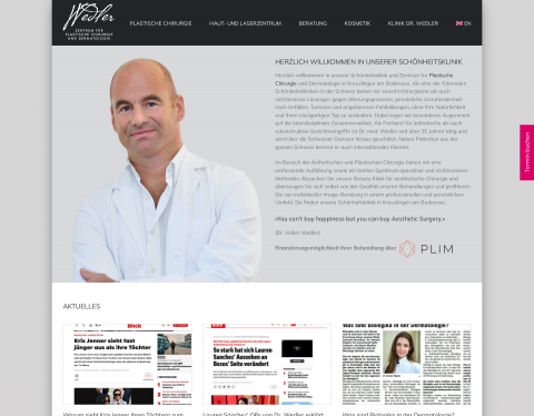 Anteprima del sito di Zentrum für Plastische Chirurgie und Dermatologie