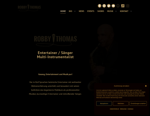 Website-Vorschau von Robby Thomas