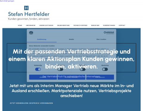 Website-Vorschau von Hertfelder Business Development