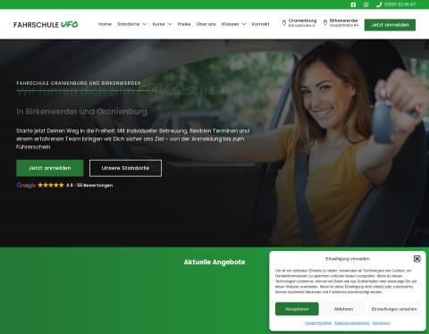 Website-Vorschau von Fahrschule UFO