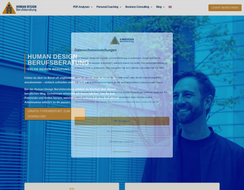 Website-Vorschau von Human Design Berufsberatung