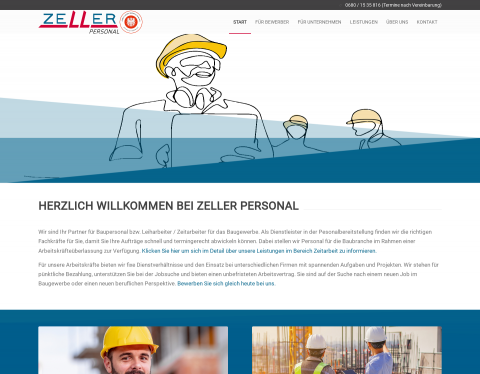 Website-Vorschau von Zeller Personal GmbH